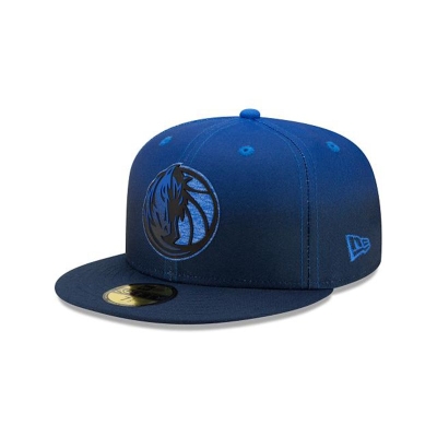 Blue Dallas Mavericks Hat - New Era NBA Back Half 59FIFTY Fitted Caps USA2907358